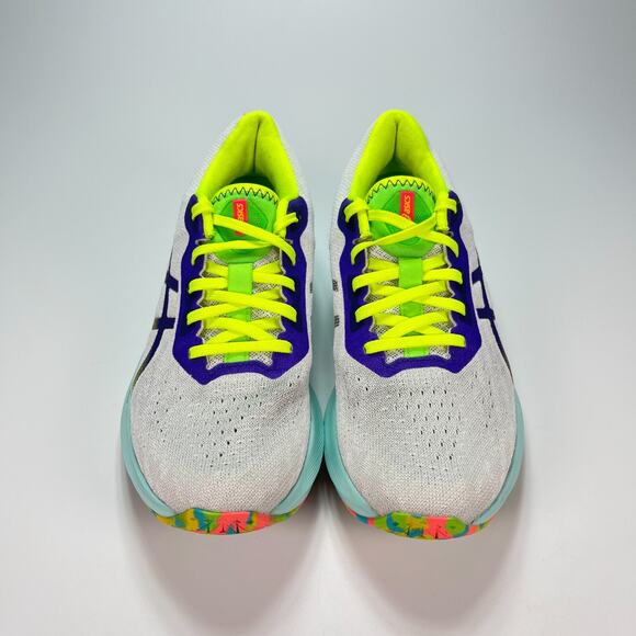 ASICS Dynablast 2 White Neon Green Athletic Comfort Running Shoes Women Size 7.5 - Picture 6 of 10